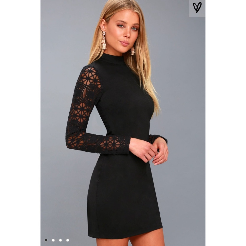 Lulus Long sleeve black dress